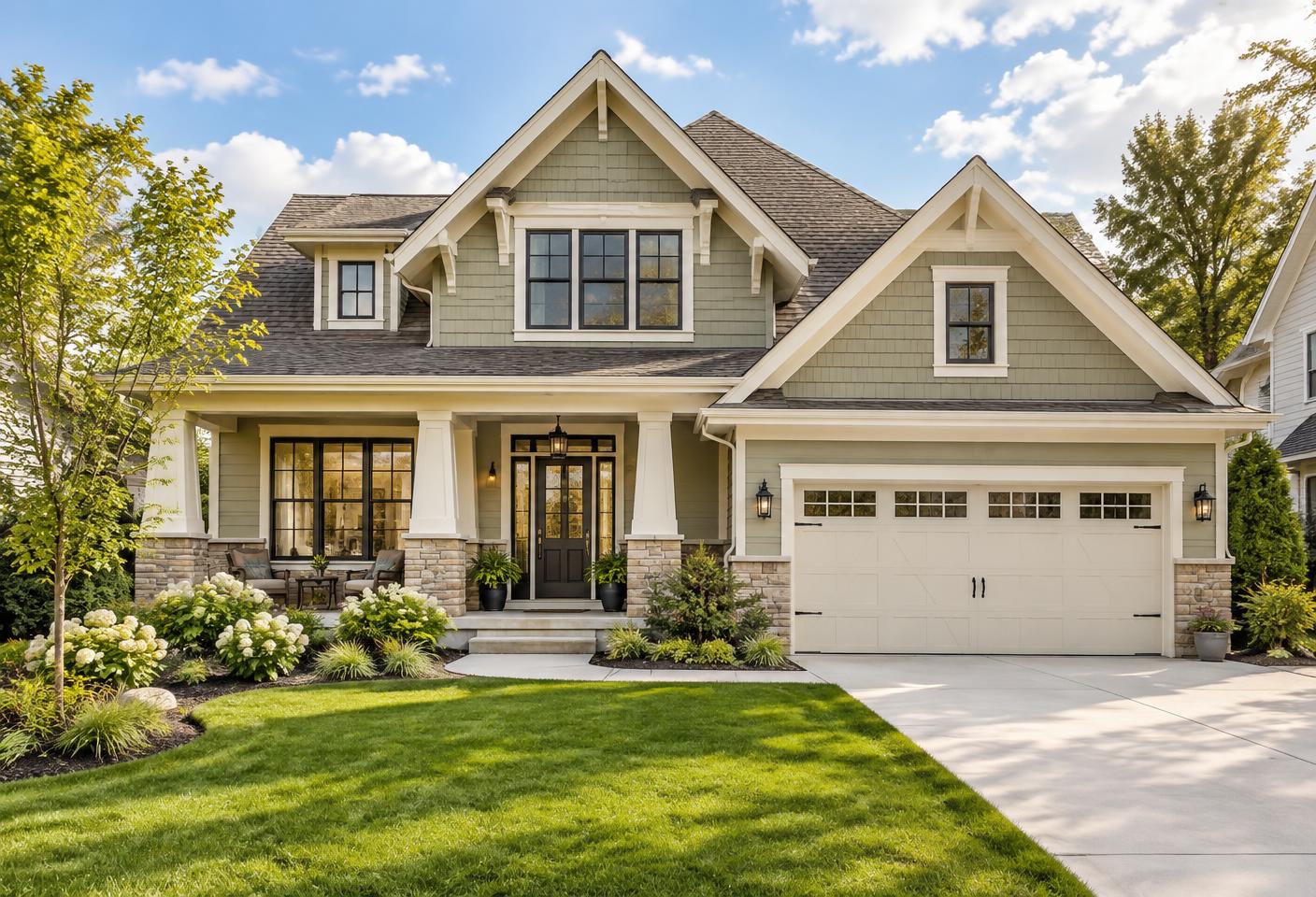 Exterior of a renovated medium-sized home